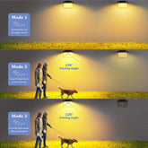 168 LED Solar Motion Sensor Wall Light Outdoor Garden Black